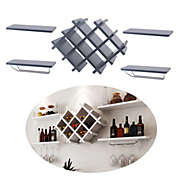 Kitcheniva Wall Mounted Wine Rack with Glass Holder