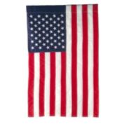Evergreen American Flag Applique Embroidered House Flag 28 x 44 Inches Outdoor Decor for Homes and Gardens