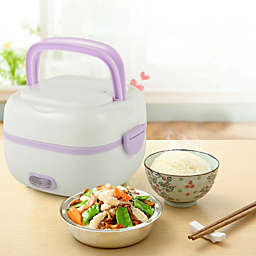 Stock Preferred 110V Portable Mini Electric Rice Cooker in 175x175x135mm Purple
