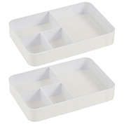 mDesign Plastic Home, Office Storage Tray, 6 Sections - 2 Pack