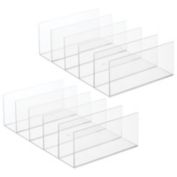 mDesign Plastic Divided Purse Storage Organizer for Closets