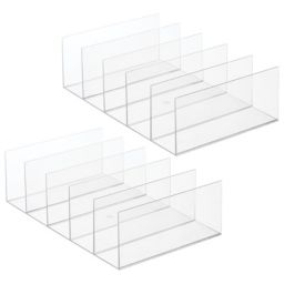 mDesign Plastic Divided Purse Storage Organizer for Closets