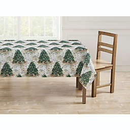 Kate Aurora Holiday Living Classic Christmas Trees Fabric Tablecloth - 60 in. W x 104 in. L