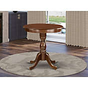 East West Furniture EST-MAH-TP East West Furniture Amazing Small Dining Table with Oak Color Table Top Surface and Asian Wood Kitchen Table Pedestal Legs