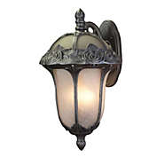 Special Lite Products Rose Garden Large Top Mount Light with Alabaster Glass - Swedish Silver