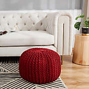 Cheer Collection 18" Round Ottoman Pouf