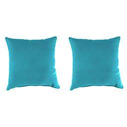 Jordan Manufacturing Set of two Outdoor Square Toss Pillows Blue