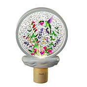 Ganz Hummingbird Shimmer LED Disk Night Light 6.25 Inch Multicolor