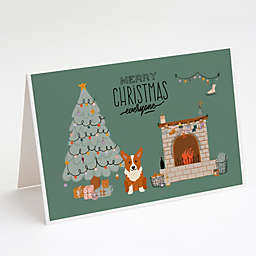 Caroline's Treasures Corgi Christmas Everyone Greeting Cards and Envelopes Pack of 8 7 x 5