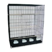 YML 1/2" Bar Spacing Large Breeding Cage with 1 Lift Up Front Door, 30 x 18 x 36" - Black