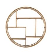 Kingston Living 31.5" Bronze Round Shaped Wall Shelf