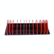 Industro Plastic Pliers Holder Black Tray Tool Organizer with ABS Red Rack - Holds upto 12Pcs Pliers