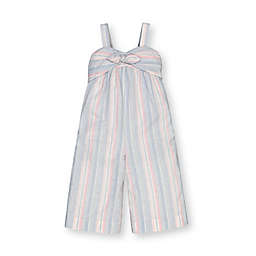 Hope & Henry Girls' Bow Front Wide Leg Jumpsuit (Pink, 2T)