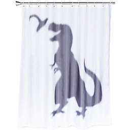 Okuna Outpost T Rex Dinosaur Shower Curtain Set with 12 Hooks for Bathroom (70 x 71 in)