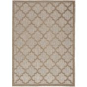 Nourison Easy Care 5' x 7' Natural Beige Trellis Rug