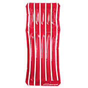 Swim Central 72" Inflatable Red and White Transparent Cool Stripe Swimming Pool Mattress Float