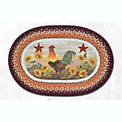 Earth Rugs OP-391 Morning Rooster Oval Patch 20 x 30 inch