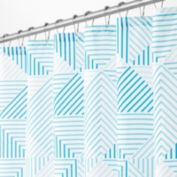 mDesign Polyester Fabric Decorative Shower Curtain