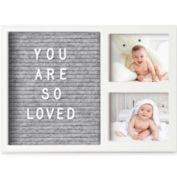 KeaBabies Felt Letter Board Baby Keepsake, 12.6X8.3 Baby Picture Frame, Announcement Message Felt Board (Alpine White)
