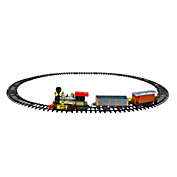 Northlight 17-Piece Lighted and Animated Gold and Red Classic Model Train Set with Sound