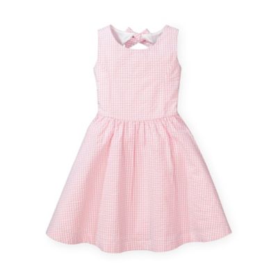 Hope & Henry Girls&#39; Button Back Party Dress (Pink Gingham, 6-12 Months)