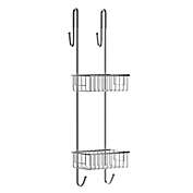 Bamodi Shower Caddy Hanging - 2-Tier Over Door Chrome-Plated - No Drilling Required - Fits