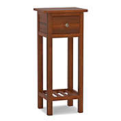 Hivago 2 Tier Slim Nightstand Bedside Table with Drawer Shelf