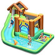 Slickblue Inflatable Waterslide Bounce House Climbing Wall without Blower