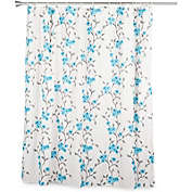 Juvale Flower Shower Curtain Set with 12 Hooks, Floral Bathroom Decor (71 x 71 in)