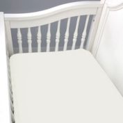 Panda Baby 100% viscose from Bamboo Fitted Crib Sheet - Ivory