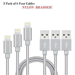 Inifnity Merch 6 Foot Lightning Charging Cable for Iphone and Ipad Devices