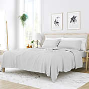 100% Rayon From Bamboo Deep Pocket Sheet Set Silky Soft Bedding, King - Light Gray