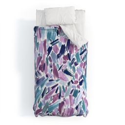 Deny Designs Ninola Design Artsy Brush Strokes Mauve Comforter