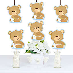 Big Dot of Happiness Baby Boy Teddy Bear - Decorations DIY Baby Shower Party Essentials - Set of 20
