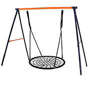 Stock Preferred Metal A-Frame Lawn Swing Frame + 40&quot; Large Blue