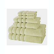 Classic Turkish Towels Genuine Cotton Soft Absorbent Premium Antalya 6 Piece Set With 2 Bath Towels, 2 Hand Towels, 2 Washcloths