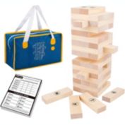 TOOKYLAND Giant Block Stacking Game - 56pcs - Oversized Wooden Tumble Tower with Storage Bag; 3 Years and Older