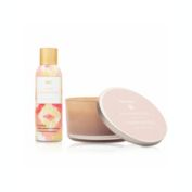 Pier 1 Pink Champagne Room Spray and 3-Wick Candle Set