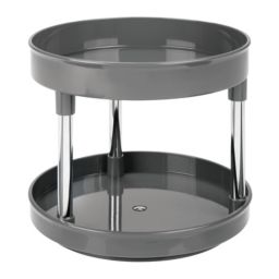 mDesign 2 Level Food Storage Lazy Susan Turntable