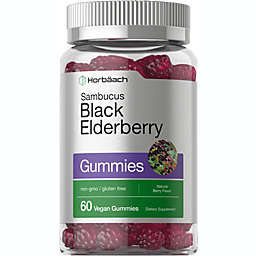 Horbaach Sambucus Black Elderberry with Zinc and Vitamin C   60 Gummies