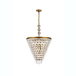Elegant Lighting Nordic 7 lights brass chandelier