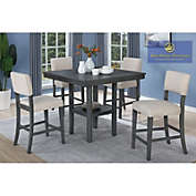 Best Master Furniture Mayur 5-piece Rustic Grey Counter Height Set
