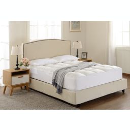 Cheer Collection Ultra Soft Mattress Topper   Silky Smooth and Plush Hypoallergenic Mattress Pad