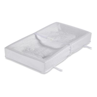 L.A. Baby 4 Sided Square Corner Changing Pad With Embossed Cover - White