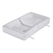 L.A. Baby 4 Sided Square Corner Changing Pad With Embossed Cover - White