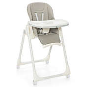 Slickblue Folding High Chair with Height Adjustment and 360° Rotating Wheels