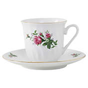Vintage Rose Porcelain Tea Cup and Saucer - Set of 6 by English Tea Store