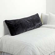 Dormify Quilted Faux Fur Body Pillow Cover - Black