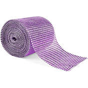 Bright Creations Purple Mesh Rhinestone Wrap Ribbon for Wreaths (10 Yards x 4.75 Inches)