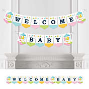 Big Dot of Happiness Colorful Baby Shower - Gender Neutral Baby Shower Bunting Banner - Party Decorations - Welcome Baby